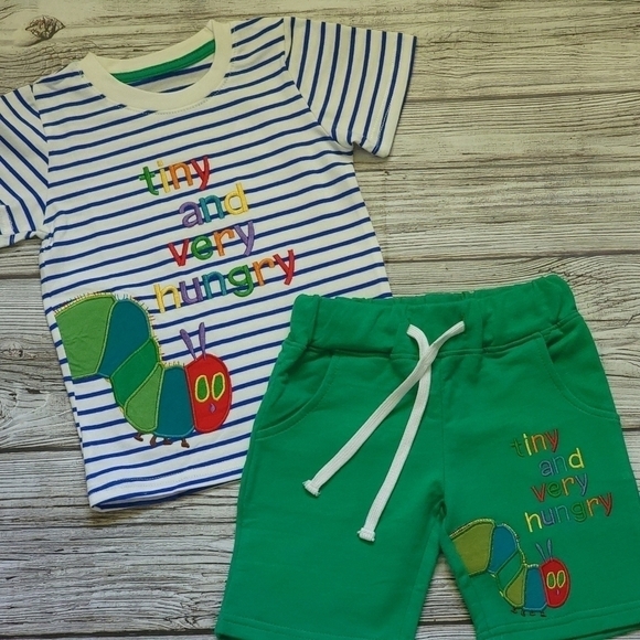 The Very Hungry Caterpillar T-Shirt Shorts Outfit Strawberry Patch Outfit - Picture 4 of 10
